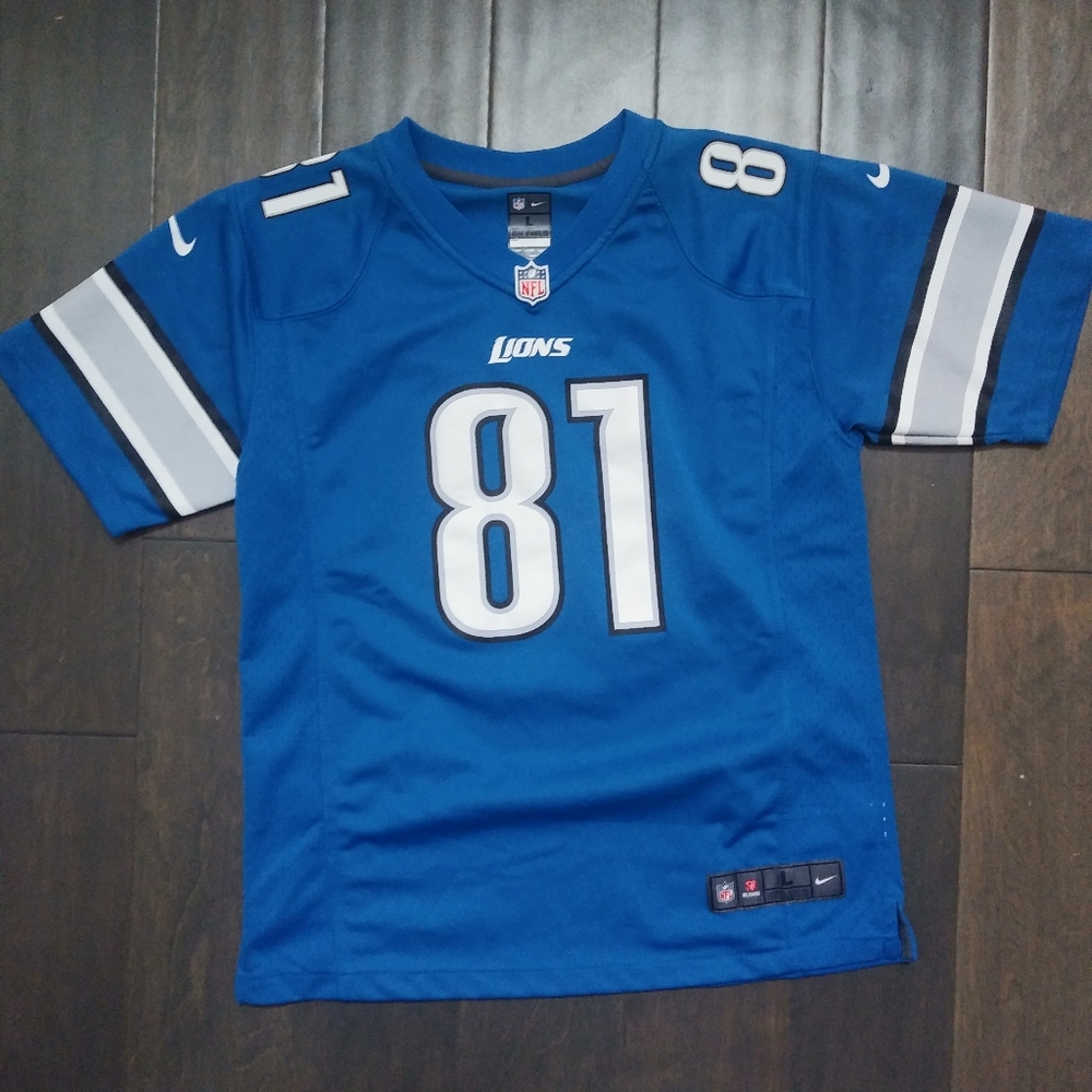 Nike Detroit Lions Johnson 81 On Field Jersey